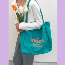 메르시 캔버스 에코백 가벼운 데일리 보부상 ..