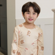 핫도그베어 소프트웜 피치스판 파자마세트